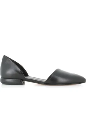 Officine creative Buty, Kobieta, Czarny, 40 EU, Skóra, Czarne skórzane baleriny