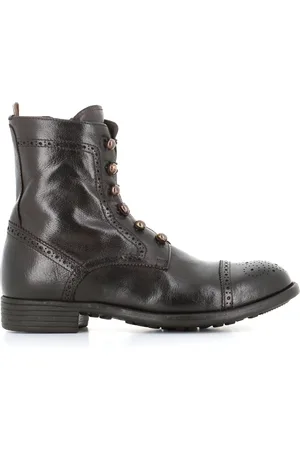 Officine creative Buty, Kobieta, Czarny, 39 EU, Skóra, Skórzane botki do kostki Ebony