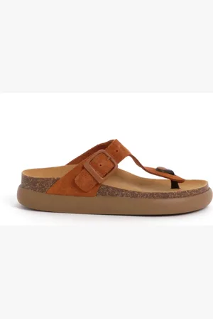 Scholl Buty, Kobieta, brązowy, 36 EU, Zamsz, Chunky zamszowa korkowa wkładka sandały