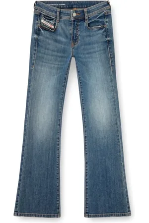 Diesel Jeansy, Kobieta, Niebieski, W29, Bootcut Elastyczne Jeansyy Bawełniane