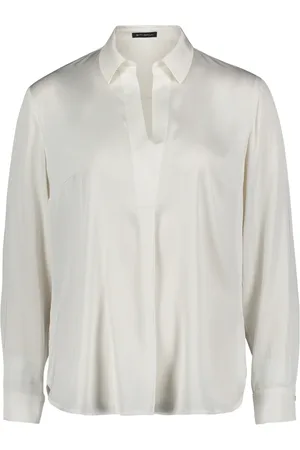 Betty Barclay Bluzki, Kobieta, Biały, 4XL, Casual Longblouse w Prostym Designie