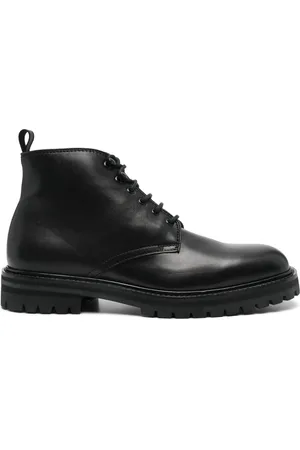 Officine creative Buty, Mężczyzna, Czarny, 44 EU, Skóra, Skórzane sznurowane botki