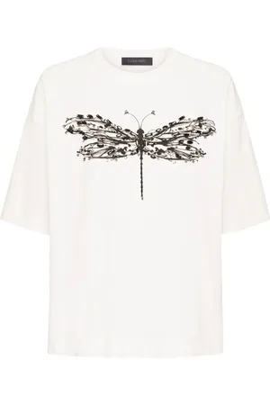 Elena Miro Koszulki, Kobieta, Biały, S, Len, Casual T-shirt w różnych kolorach
