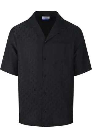 OFF-WHITE Koszule, Mężczyzna, Czarny, L, Bawełna, Silkcot Holiday Shirt