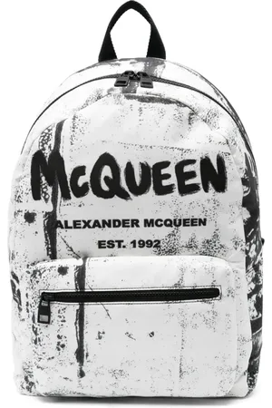 Alexander McQueen Torebki, Mężczyzna, Czarny, ONE SIZE, Metropolitan Plecak Czarno-Biały