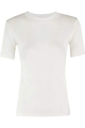 Loulou Studio Koszulki, Kobieta, Biały, M, Luźny Bawełniany T-shirt