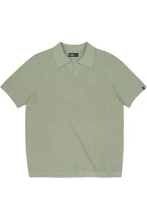 Butcher of Blue Koszulki, Mężczyzna, Zielony, S, Pikowany Sweter Polo Stylowy i Refined