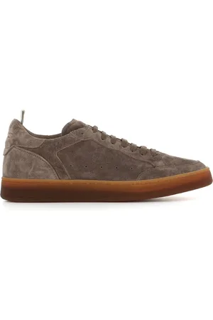 Officine creative Buty, Mężczyzna, brązowy, 43 EU, Skóra, Jasnobrązowe sneakersy Kudu