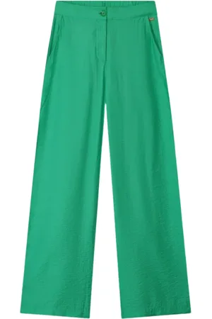POM Amsterdam Spodnie, Kobieta, Zielony, M, Trousers