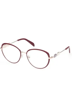 Emilio Pucci Akcesoria, Kobieta, Czerwony, ONE SIZE, Czerwone Metalowe Oprawki Stylowe Okulary