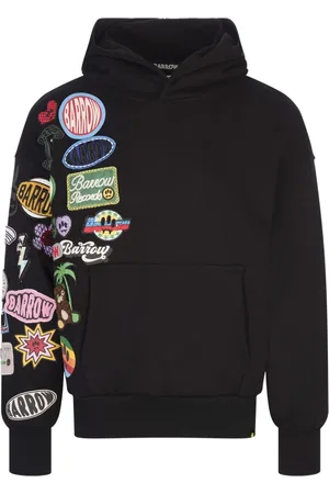 BARROW Bluzy, Mężczyzna, Czarny, M, Czarny Sweter z Patchworkiem