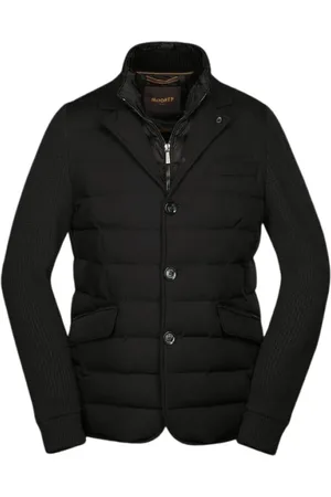 MOORER Kurtki, Mężczyzna, Czarny, 2XL, Kaszmir, Kurtki