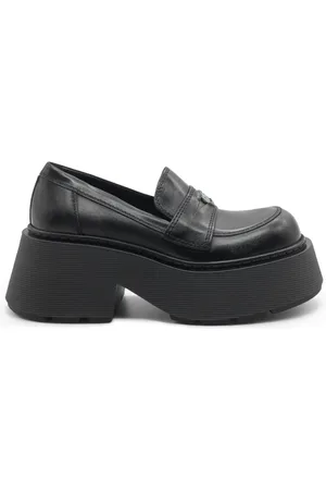 vic matiè Buty, Kobieta, Czarny, 39 EU, Skóra, Pennyloafer Stripy w Czarnym
