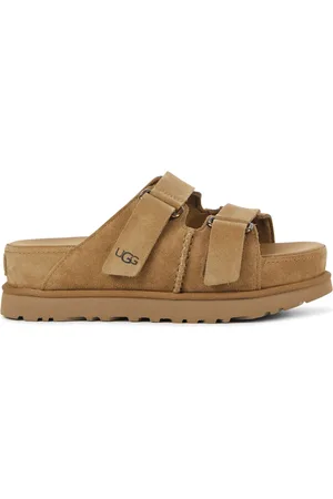 UGG Buty, Kobieta, brązowy, 37 EU, Zamsz, Cognac Skórzane Kapcie