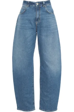 Pinko Jeansy, Kobieta, Niebieski, W28, Balonowe jeansy z wysokim stanem Niebieskie Ss 25