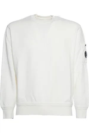 C.P. Company Bluzy, Mężczyzna, Biały, L, Biały Sweter z Gazy Ss 25