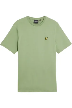 Lyle & Scott Koszulki, Mężczyzna, Zielony, S, Zielony T-shirt z nadrukiem z bawełny