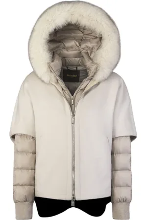 MOORER Kurtki, Kobieta, Biały, 3XS, Nylon, Pegaso-Cwr