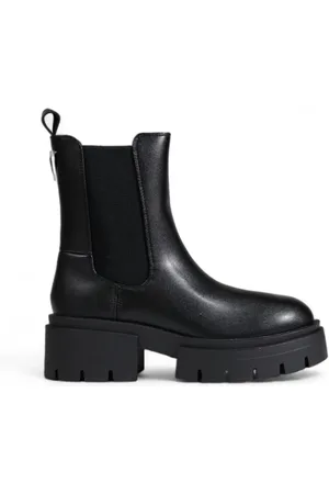 Guess Buty, Kobieta, Czarny, 40 EU, Skóra, Czarne Buty wsuwane - Okrąge noski