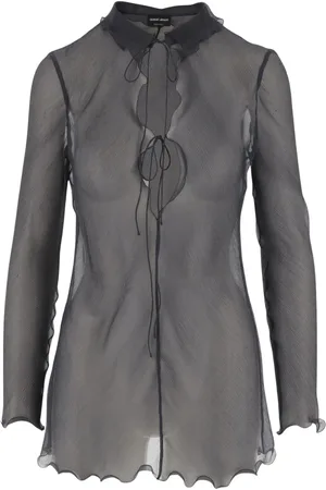 Giorgio Armani Bluzki, Kobieta, Czarny, M, Czarne Koszule dla Mężczyzn
