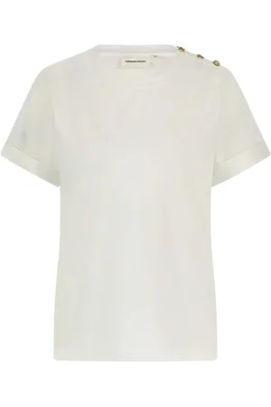 Fabienne Chapot Koszulki, Kobieta, Biały, L, Len, Molly T-Shirt