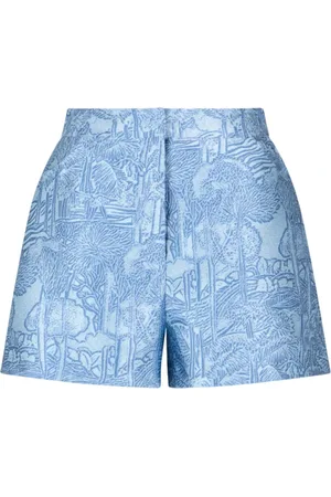 Emporio Armani Szorty, Kobieta, Niebieski, M, Szorty z kolekcji Jacquard z zapięciem na zamek