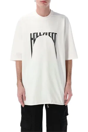 Rick Owens Koszulki, Mężczyzna, Biały, M, Czarna koszulka z nadrukiem Hollywood