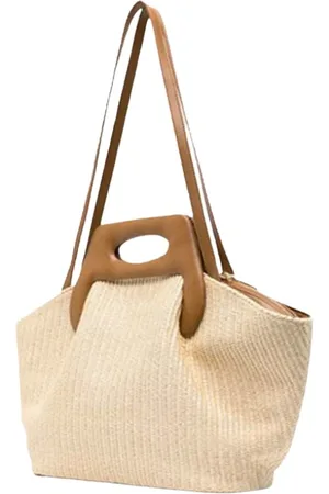 THEMOIRÈ Torebki, Kobieta, Beżowy, ONE SIZE, Dhea Straw Shell / Caramel