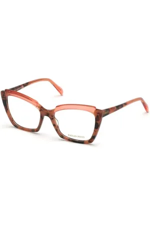 Emilio Pucci Akcesoria, Kobieta, brązowy, ONE SIZE, Brązowe okulary o kształcie owalu z octanu