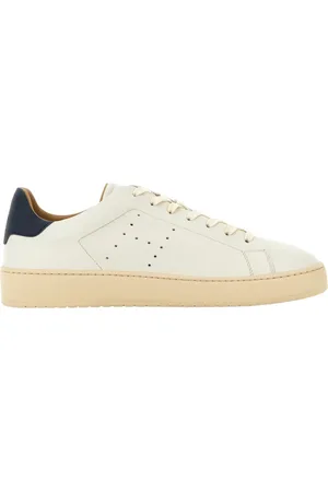 Hogan Buty, Mężczyzna, Biały, 45 EU, Białe Niebieskie Skórzane Sneakersy