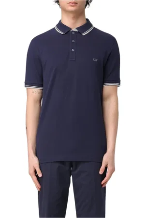 FAY Koszulki, Mężczyzna, Niebieski, 3XL, Niebieskie T-shirty i Pola