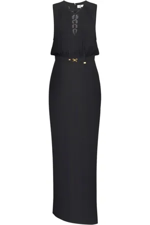 Elisabetta Franchi Sukienki, Kobieta, Czarny, XS, Stylowa Sukienka 100%vi