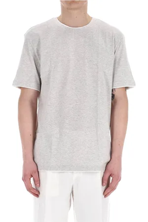 ELEVENTY Koszulki, Mężczyzna, Szary, S, Luksusowy T-shirt z podwójnymi profilami