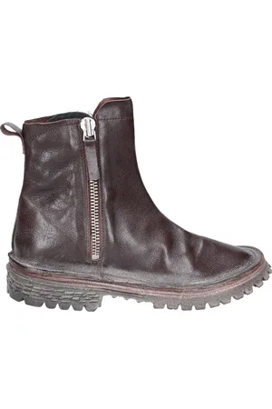 Moma Buty, Kobieta, brązowy, 37 EU, Vintage Skórzane Botki na Kostkę dla Kobiet