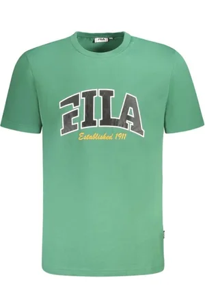 Fila Koszulki, Mężczyzna, Zielony, M, Koszulka z Wzorem Vintage