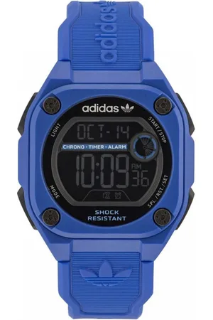 adidas Akcesoria, unisex, Niebieski, ONE SIZE, Len, Niebieski Silikonowy Zegarek Cyfrowy Kwarcowy