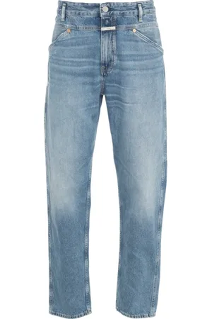 Closed Jeansy, Mężczyzna, Niebieski, W33, Len, Niebieskie Jeansyy Tapered Fit X-Lent