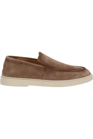 Officine creative Buty, Mężczyzna, brązowy, 44 EU, Zamsz, Szare Slip-Ony zamszowe