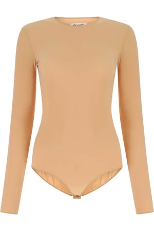 Maison Margiela Koszulki, Kobieta, Beżowy, XS, Nylon, Różowy Body z Nylonu