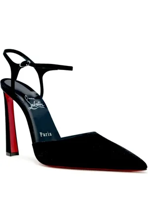 Christian Louboutin Buty, Kobieta, Czarny, 36 1/2 EU, Zamsz, Condora Riviera 100 Obcasy