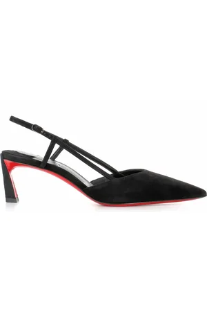 Christian Louboutin Buty, Kobieta, Czarny, 38 1/2 EU, Zamsz, Czarne zamszowe czółenka