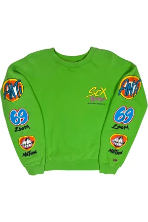 CHROME HEARTS Bluzy, Mężczyzna, Zielony, L, Citrus Longsleeve Records