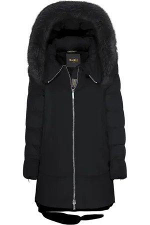 MOORER Kurtki, Kobieta, Czarny, 4XL, Nylon, Kaszmierowo-Włóczniana Krótka Kurtka
