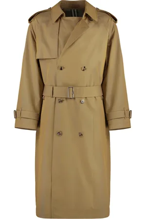 Burberry Płaszcze, Mężczyzna, Beżowy, M, Bawełna, Vintage Trencz ze stylowymi detalami