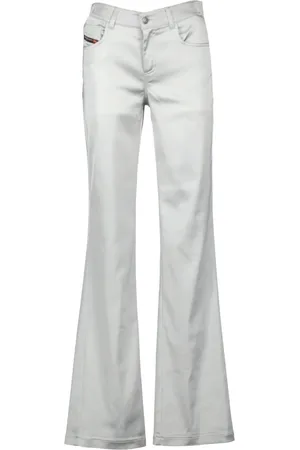 Diesel Jeansy, Kobieta, Szary, XS, Jeansyy Slim Fit z Satyny Kolekcja 2025