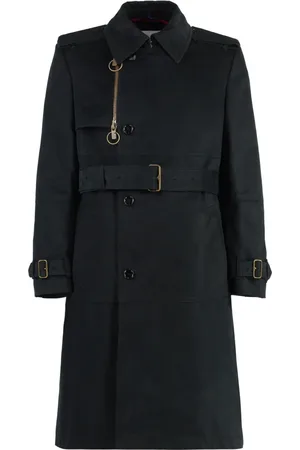 Burberry Płaszcze, Mężczyzna, Czarny, L, Bawełna, Klasyczny bawełniany trencz
