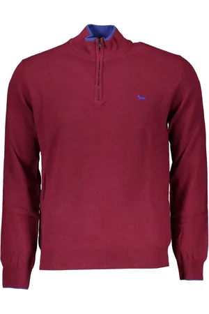 HARMONT&BLAINE Swetry, Mężczyzna, Czerwony, 2XL, Czerwony Sweter Męski Haftowane Logo