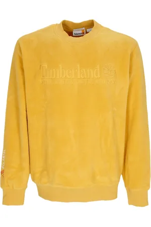 Timberland Bluzy, Mężczyzna, Żółty, S, Linear Logo Crewneck Sweatshirt Mineral
