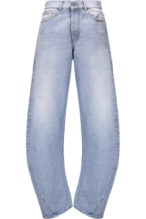 OFF-WHITE Jeansy, Kobieta, Niebieski, W24, Bawełna, Klasyczne jeansy z 5 kieszeniami