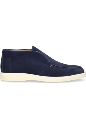 santoni Buty, Mężczyzna, Niebieski, 41 EU, Zamsz, Sztyblety Desert z zamszu